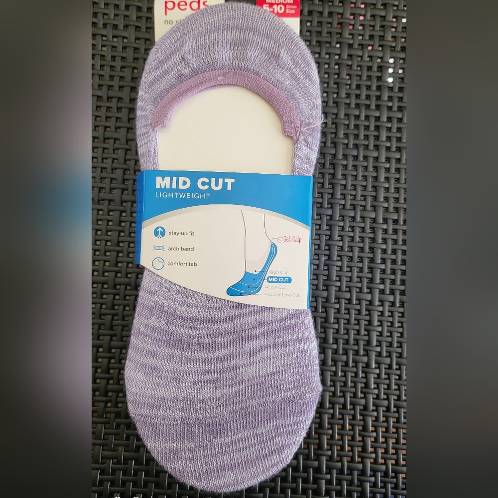 Peds No Show MidCut Light Weight Socks- 6 pack